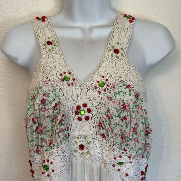 Palak Tiered Floral Maxi Dress Large - Picture 3 of 5